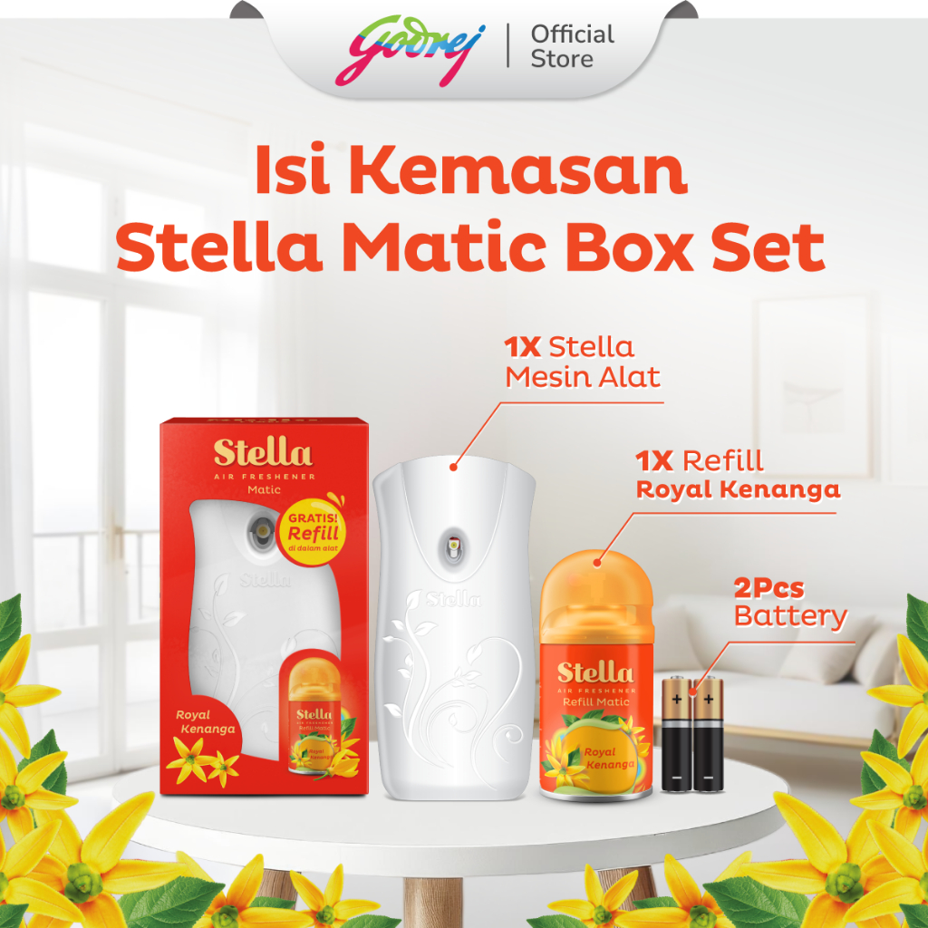 Stella Matic Box Set Royal Kenanga - Pengharum Pewangi Ruangan Otomatis - Gambar 2