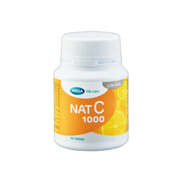 MEGA NAT C 1000 ISI 30 TABLET / VITAMIN C DAYA TAHAN TUBUH / SUPLEMENT VITAMIN - Gambar 2