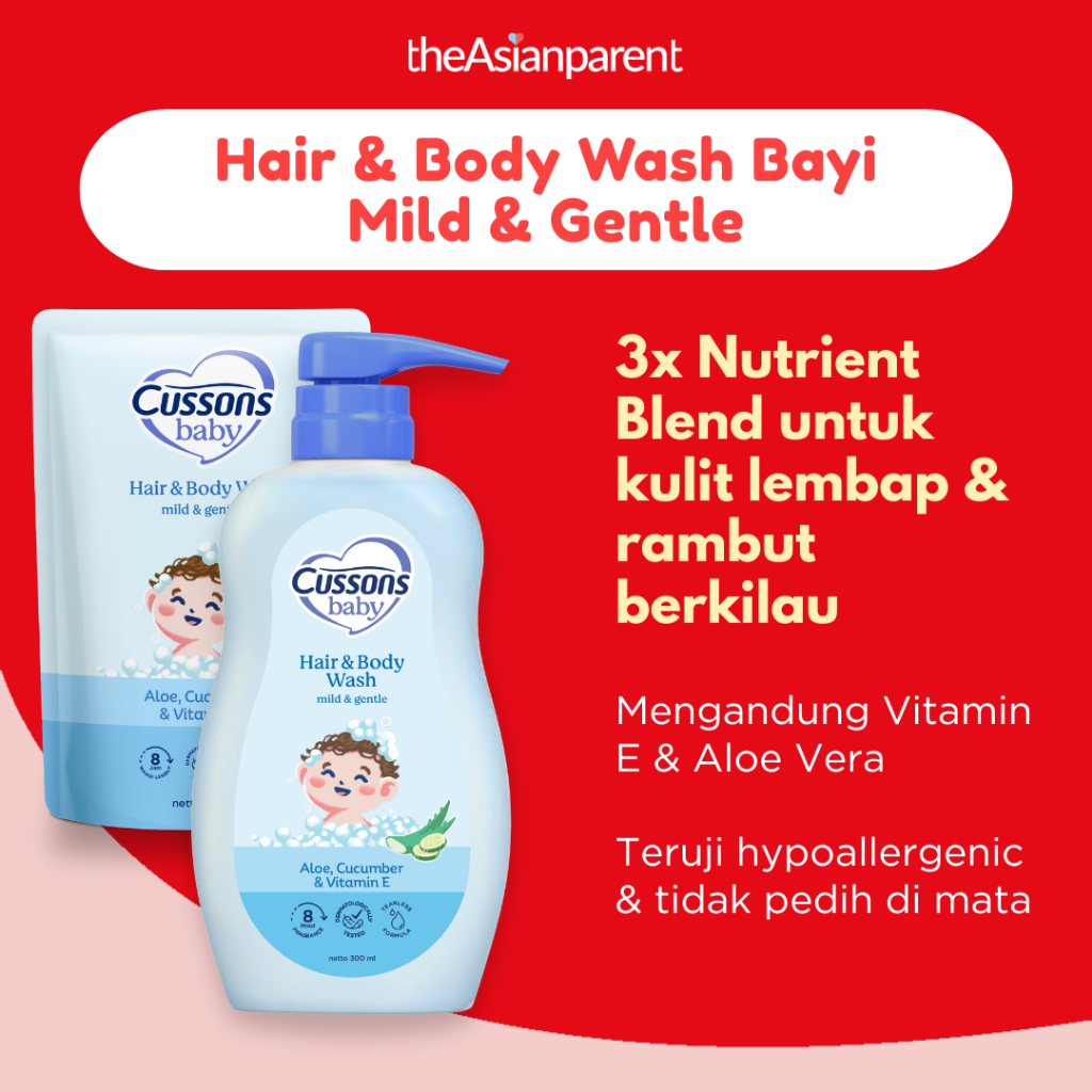 Sabun Mandi Cussons Baby 2in1 Hair Body Wash Mild & Gentle