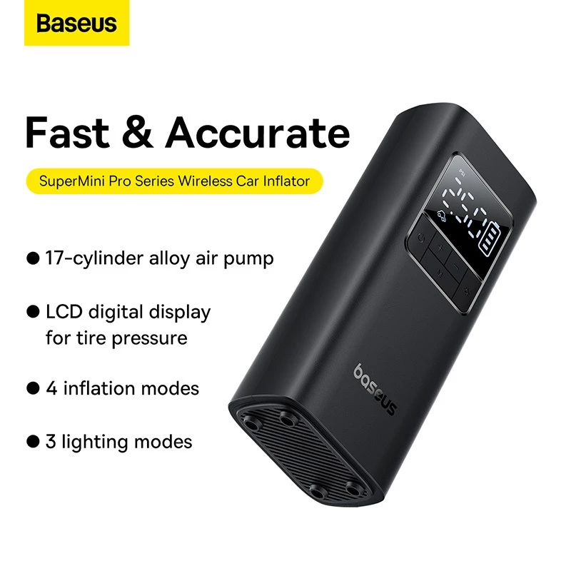 Baseus Pompa Ban Portable Urgent SuperMini Pro Series Wireless Car Inflator