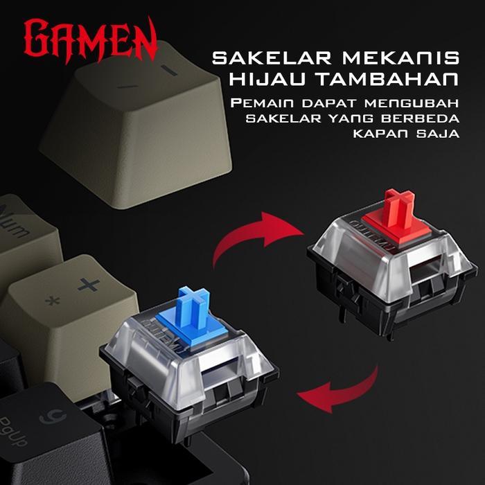 Gamen Titan Elite Mechanical Wired Gaming Keyboard RGB - Gambar 3