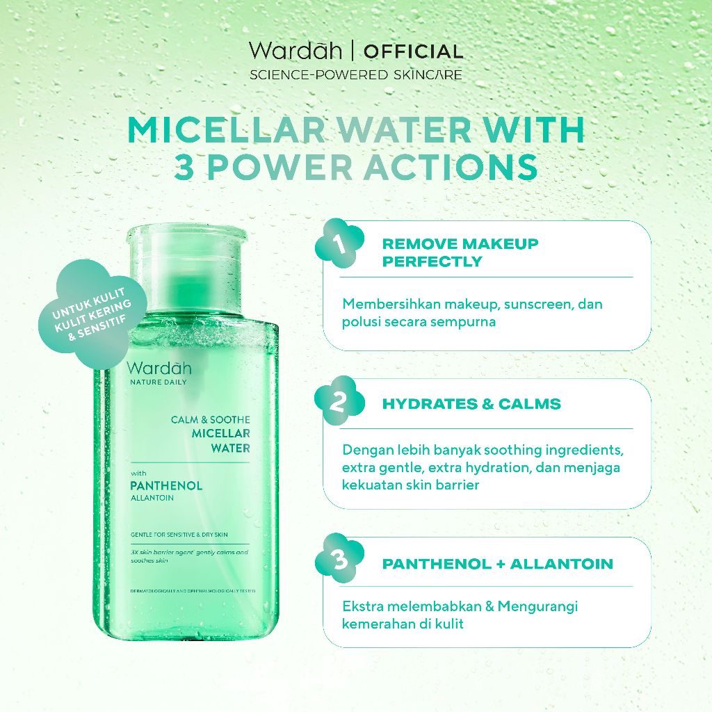 WARDAH Nature Daily Calm & Soothe Micellar Water - Skincare - Gambar 4