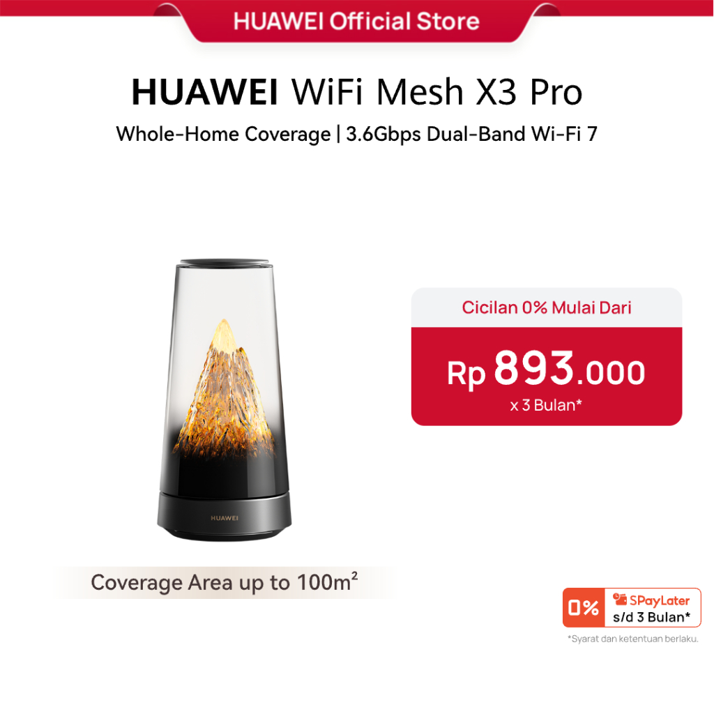 [READY STOCK] HUAWEI WiFi Mesh X3 Pro Series / Router / Whole-Home Coverage / 3.6Gbps Dual-Band Wi-Fi 7