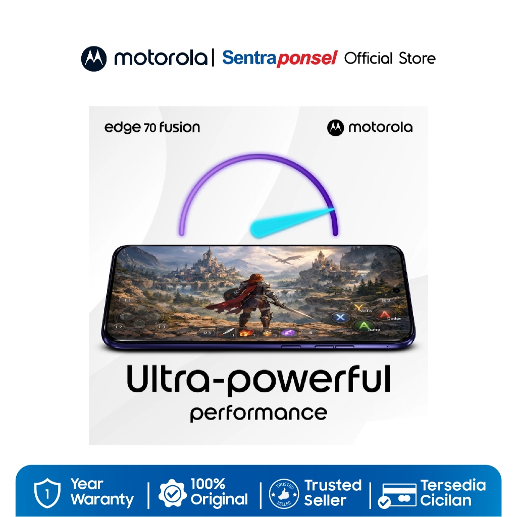 Motorola Edge 70 Fusion 5G 8GB/256GB - Snapdragon7s Gen4 - MotoAI - 6.67” Extreme AMOLED 144Hz - 50MP Sony LYT710 OIS Rear - Garansi Resmi - Gambar 3