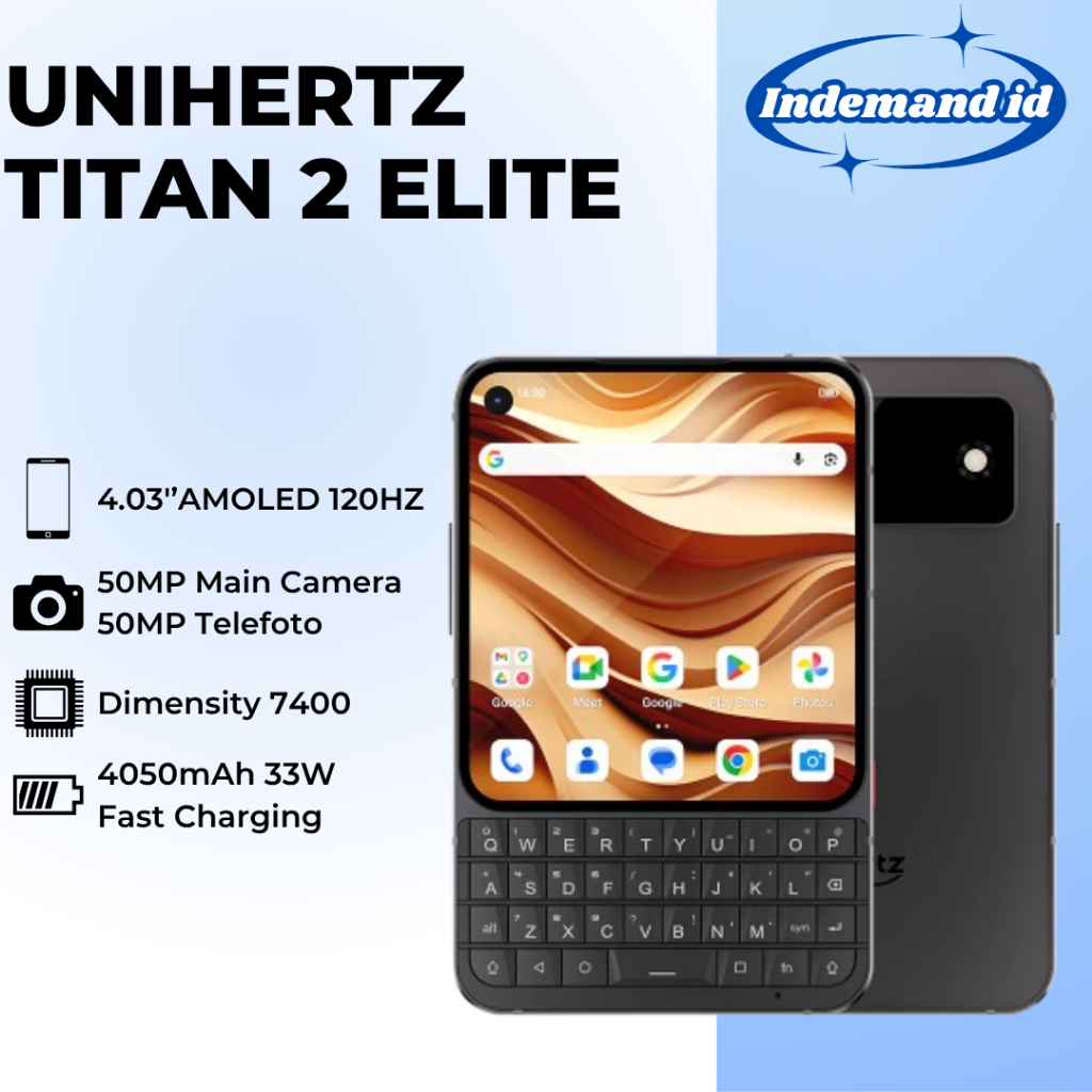 Unihertz Titan 2 Elite 5G 4.03''AMOLED 120HZ 12GB 256GB Dimensity 7400 4050mAh 33W 50MP Main 50MP Telefoto