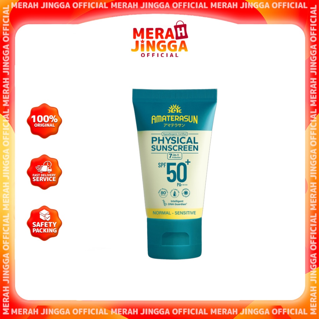 Amaterasun Physical Sunscreen SPF 50+ PA++++ - 30gr / Merah Jingga Official