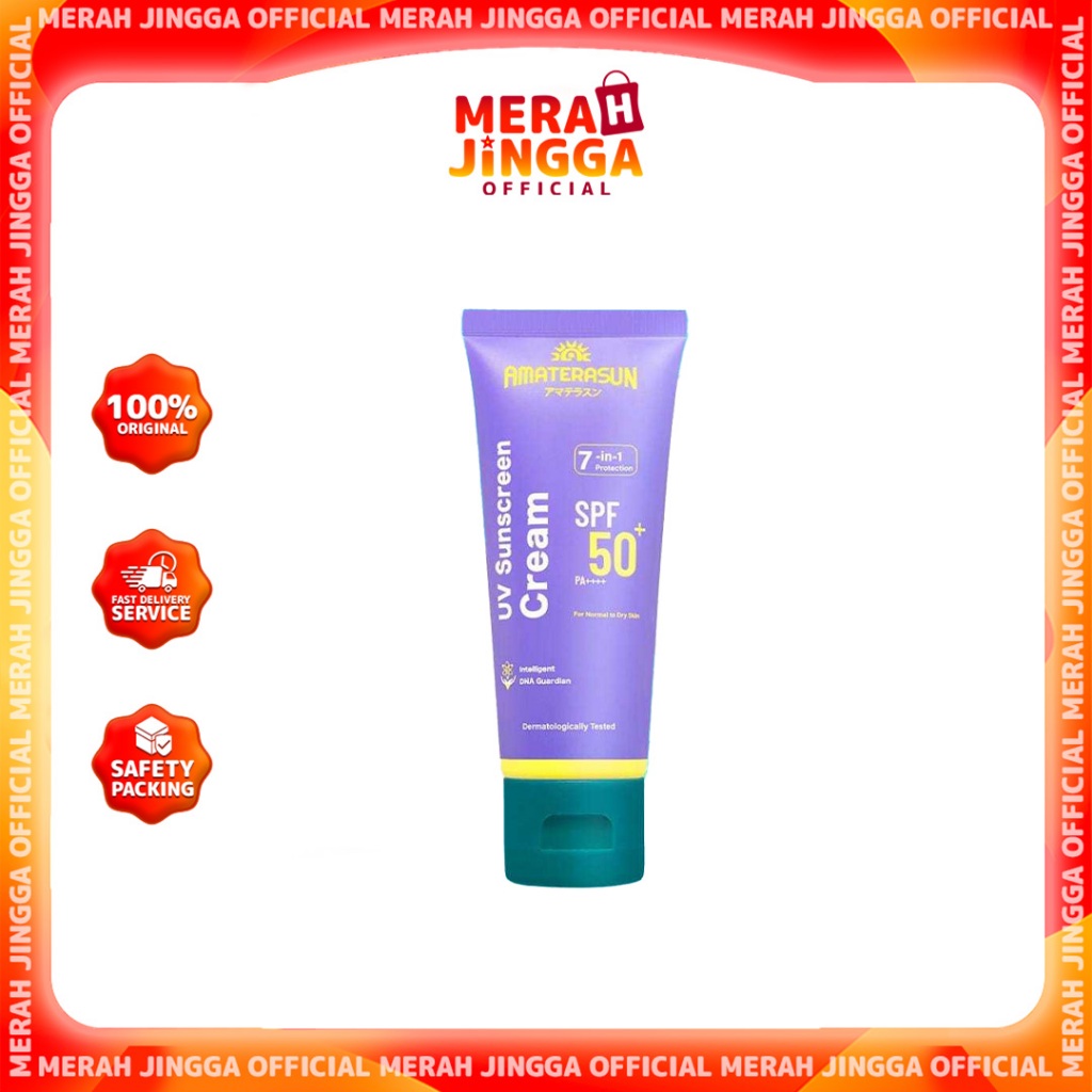 Amaterasun UV Sunscreen Cream SPF 50+ PA++++ - 50gr / Merah Jingga Official