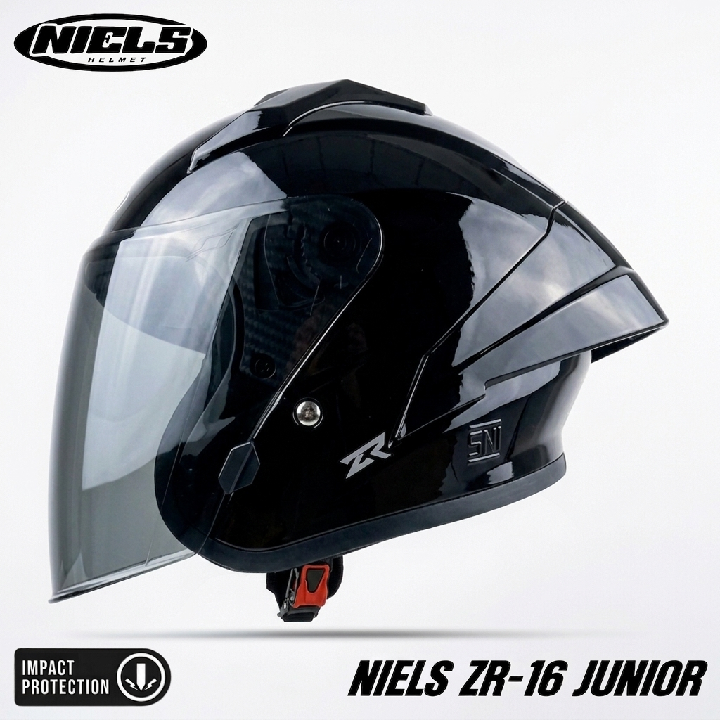 NIELS - Helm Half Face ZR16 Junior Untuk Anak 2 - 8 Tahun SNI Motorcycle