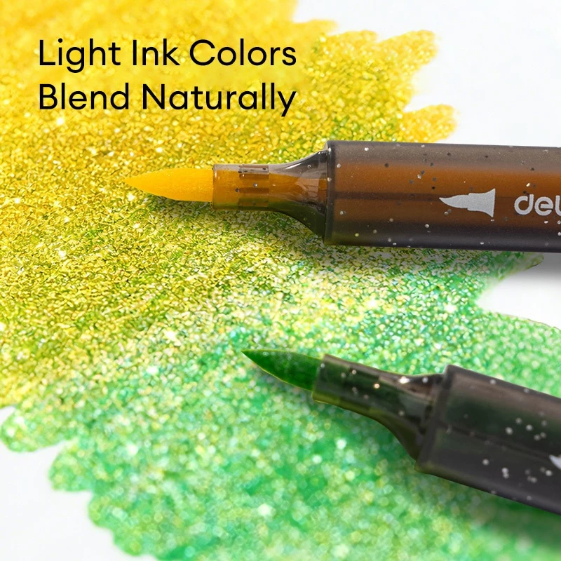 Deli Glitter Marker / Spidol Glitter Warna 12/24/36/48 HM296 - Gambar 3