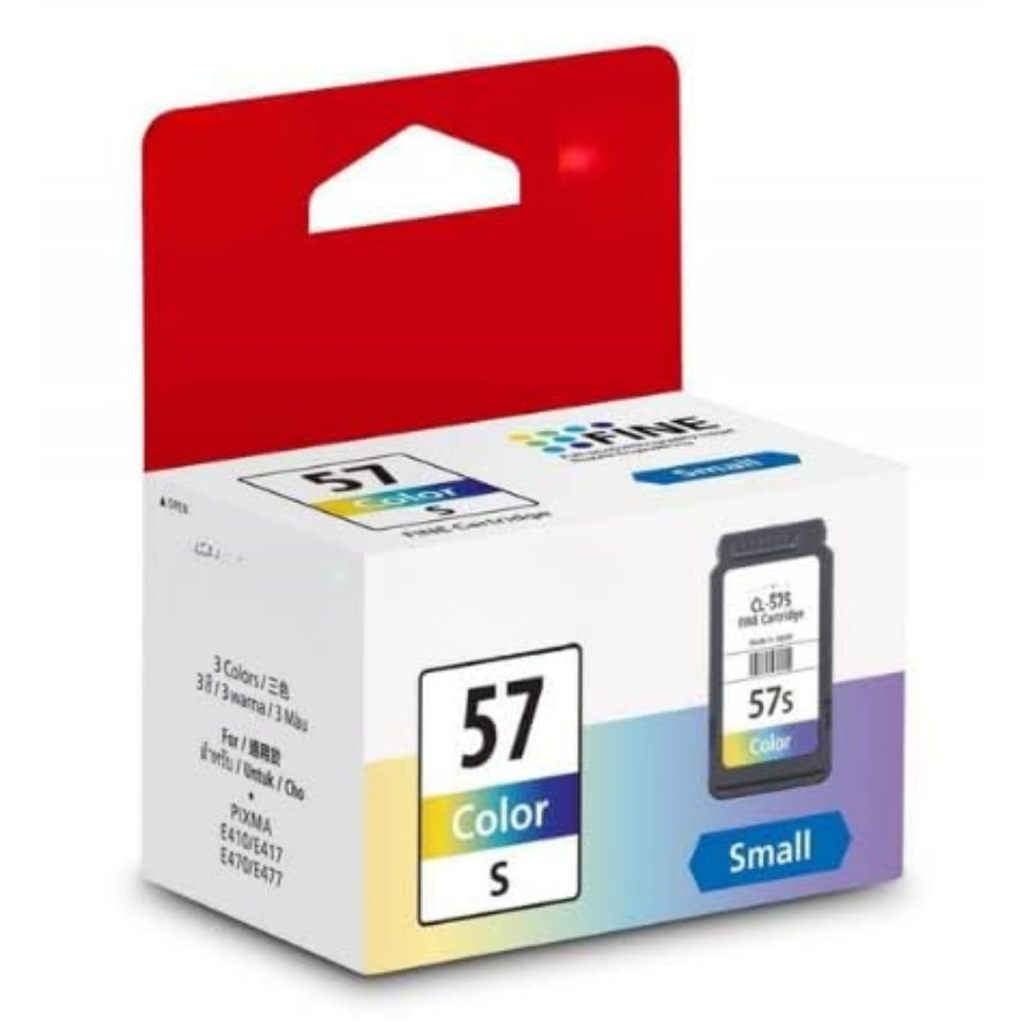 FixPrint 100% ORIGINAL Tinta Canon CL 57 Small Color - Tinta Canon E410 E470 E3470 E4570 - Tinta Asli Original - Gambar 3
