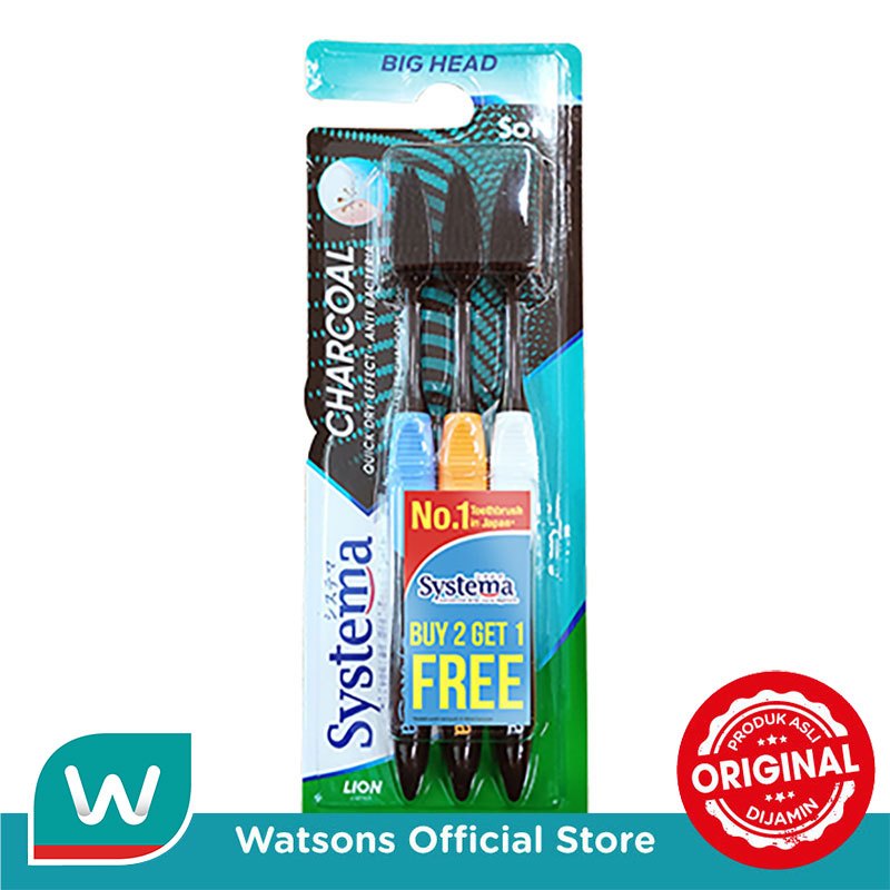 Systema Sikat Gigi Charcoal Big Head 3'S - Gambar 2