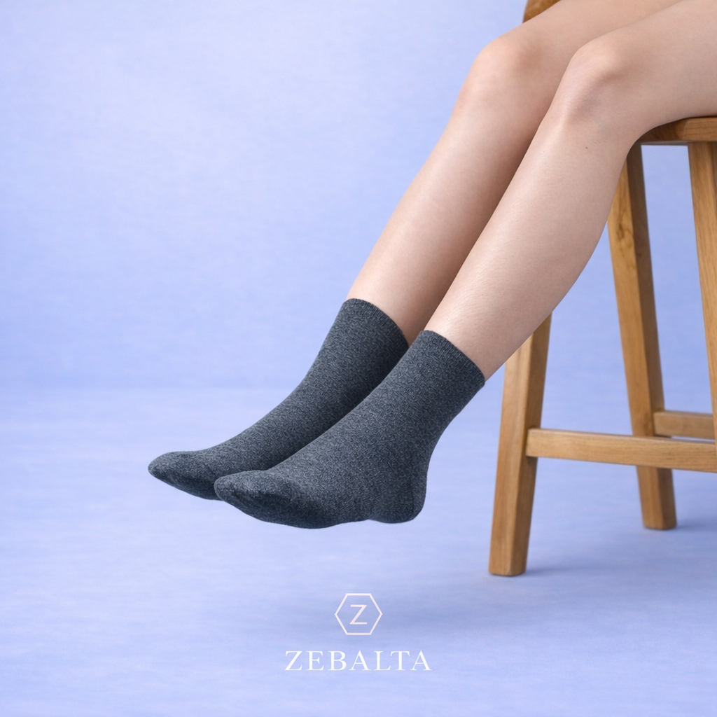 ZEBALTA - [Paket 3 Pasang] Kaos Kaki Kantor Pria Wanita Business