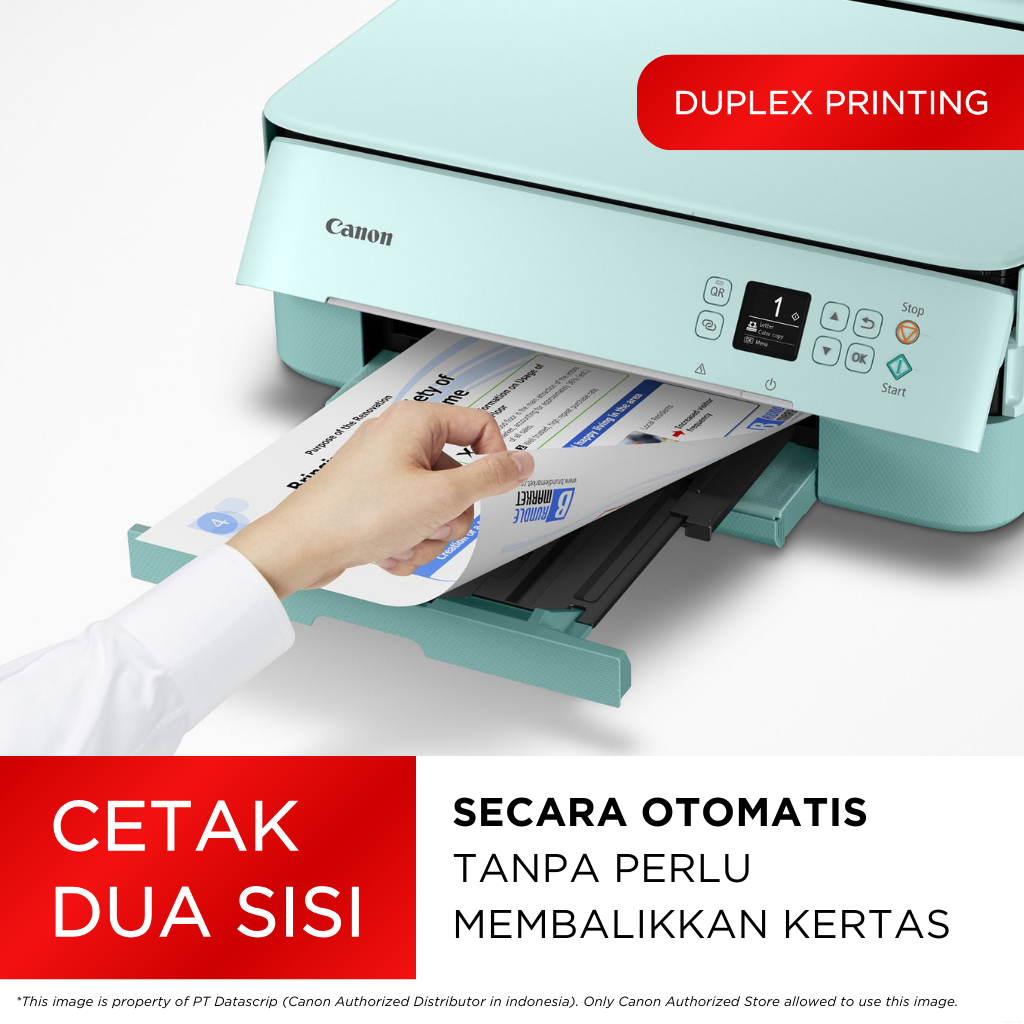 FixPrint Printer Canon TS5370A Hijau Green - Duplex Wifi All In One Print Scan Copy Wireless - Cetak Bolak Balik - Gambar 3