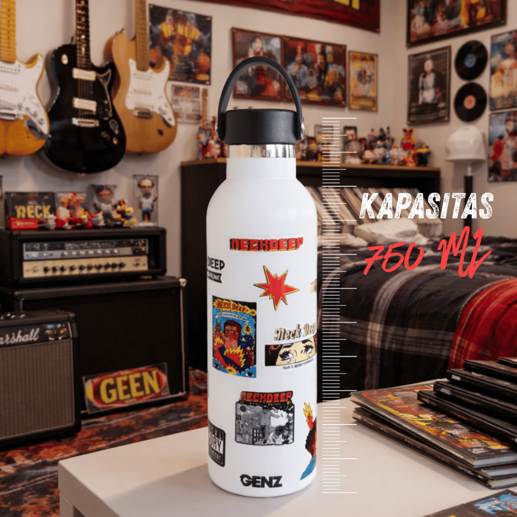TUMBLER Arizona NECKDEEP Tahan dingin Gagang Karet Premium Stainless Steel Double Wall 750ml Botol Minum Kalcer foto 2