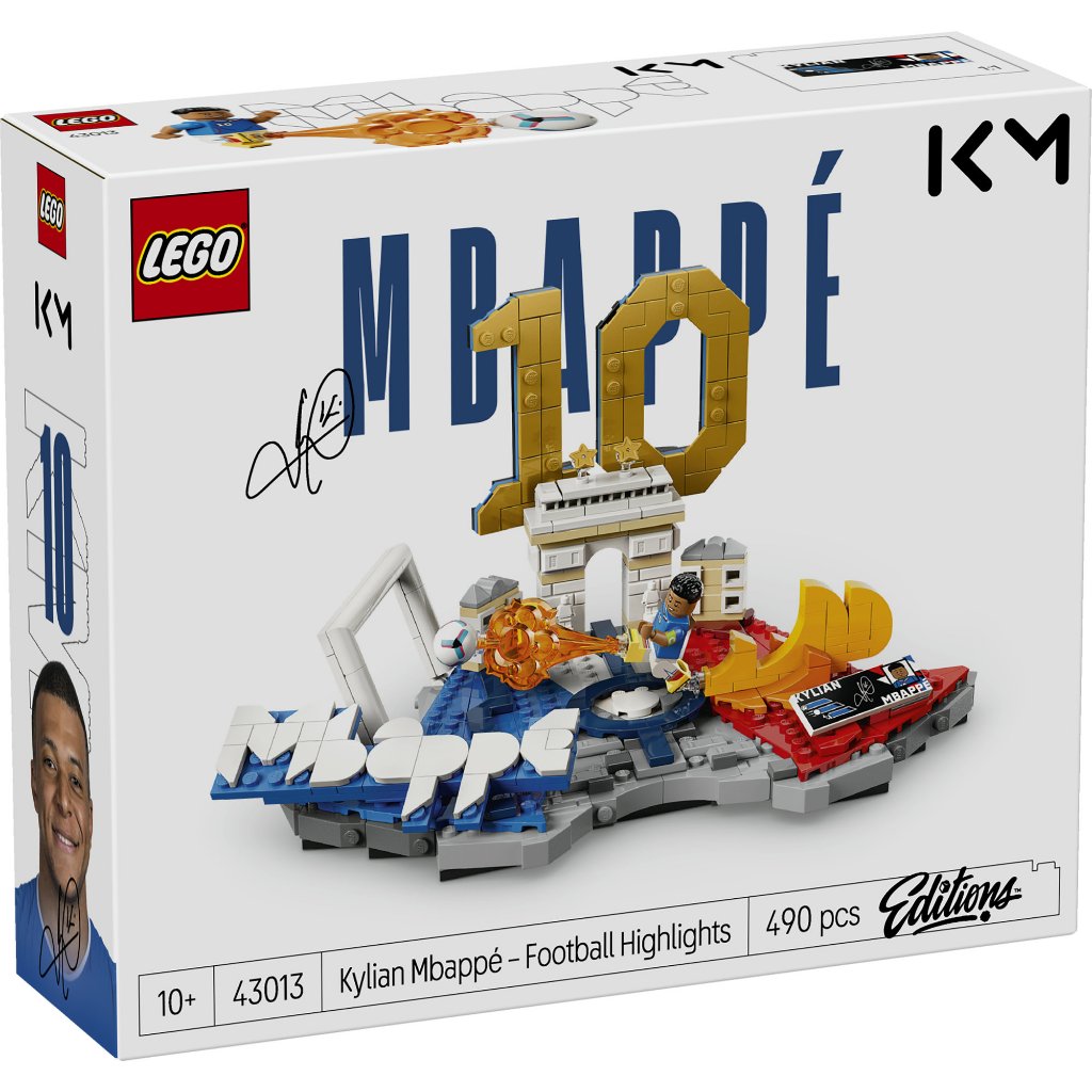 LEGO Editions Football 43013 Kylian Mbappé – Soccer Highlights (490 Pieces), FIFA World Cup 2026 Collection,  Toys, Bricks, Mainan Anak Laki Laki - Gambar 4
