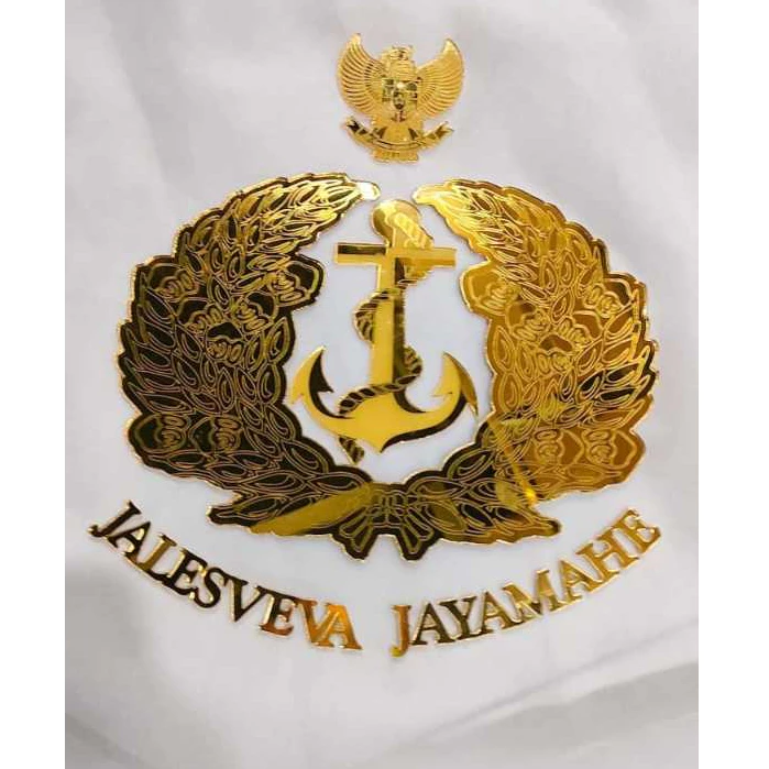 logo akrilik jalasveva jayamahe custom - bahan mahar - Gambar 2
