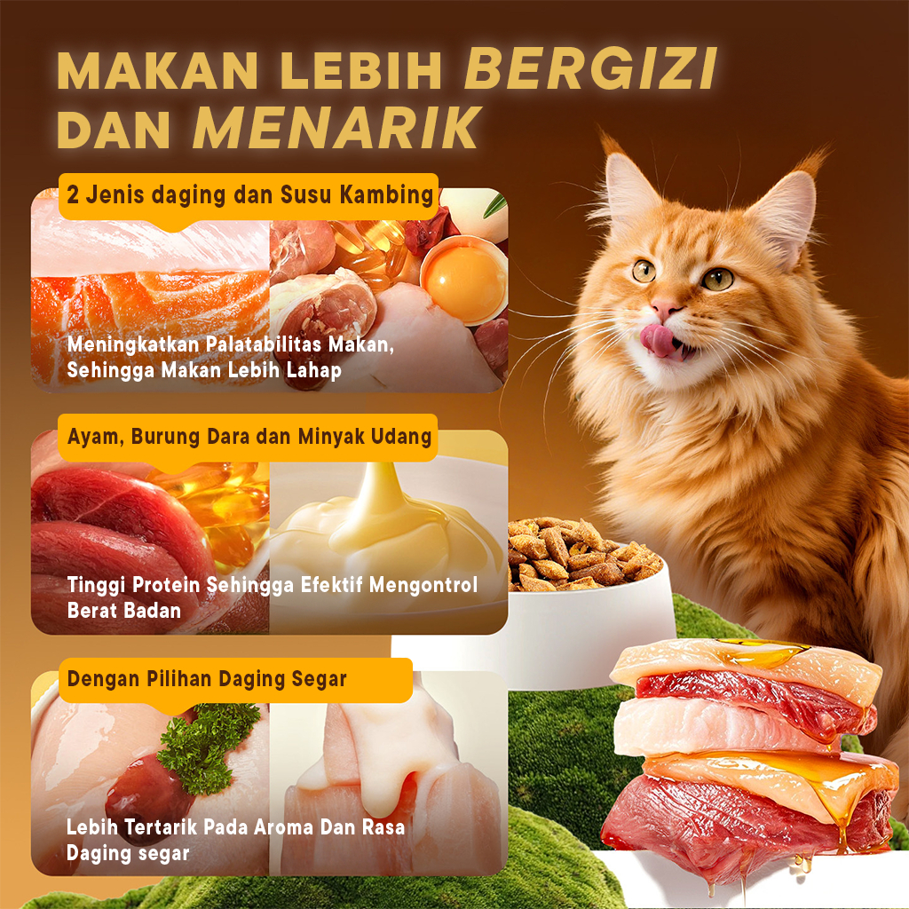 PAWZIO TRIAL Puff Cat Food 100 Gr – Pigeon Meat & Goat Milk Makanan kucing grain free tinggi protein dengan teknologi pure meat infusion - Gambar 3