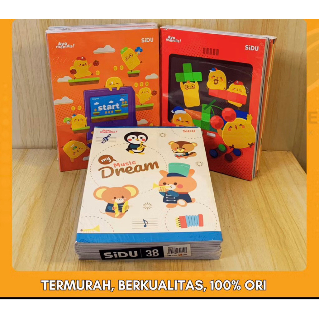1Pack (10Buku) Buku Tulis Sekolah SIDU VISION alat tulis sekolah dan kantor