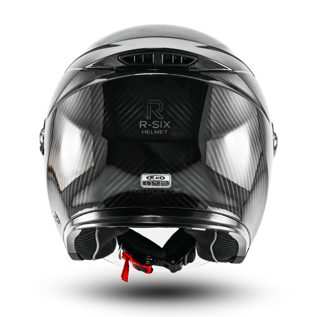 Helm Half Face Double Visor Helm Rsix REVOLT X Motif Carbon Terbaru Premium SNI - Gambar 4