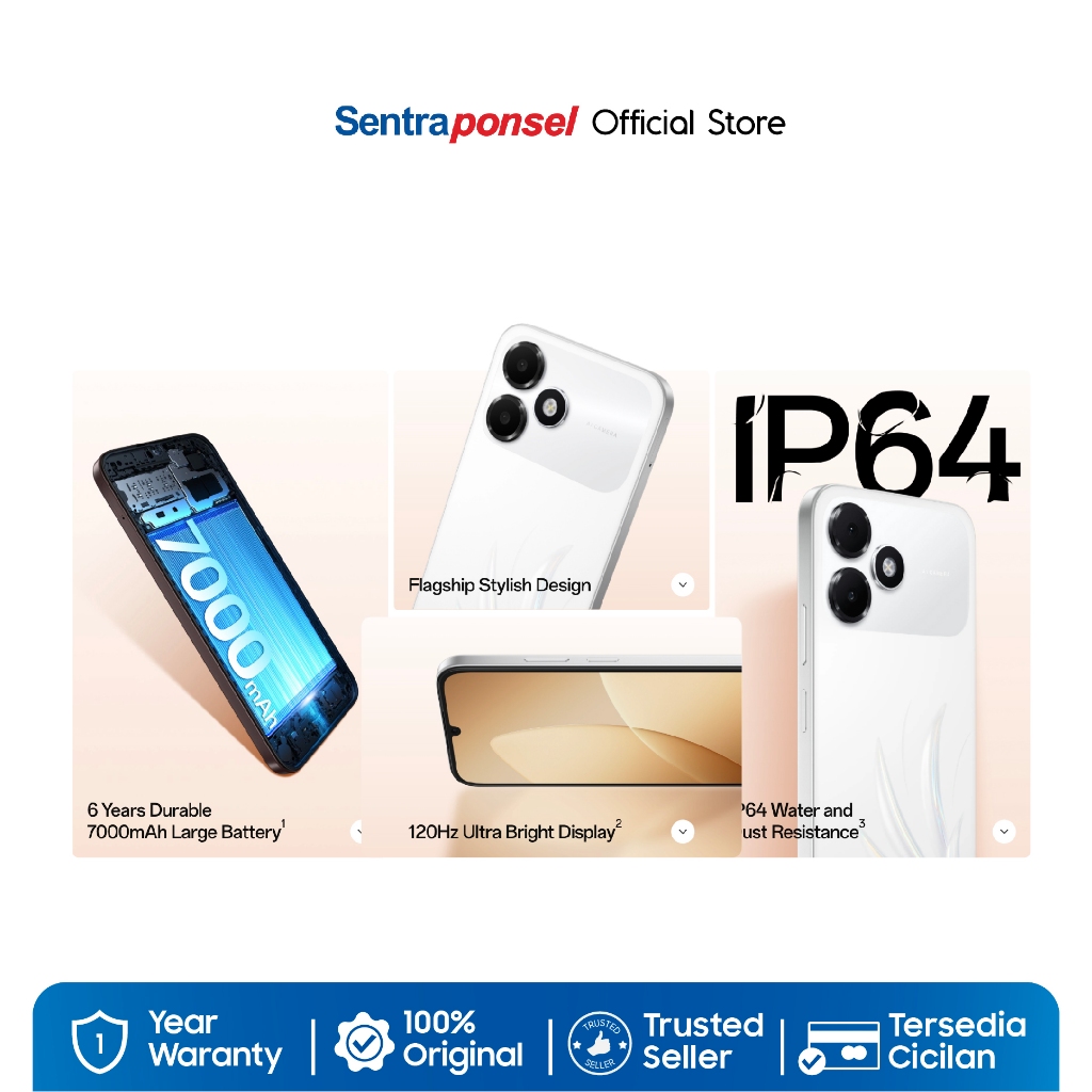 OPPO A6C 4GB/64GB 4GB/128GB Baterai 7000mAh - Garansi Resmi OPPO Indonesia - Gambar 3