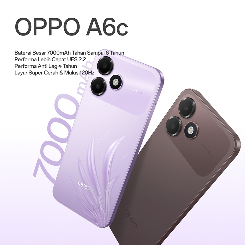 [NEW LAUNCH] OPPO A6c (4/64)(4/128) - 7000mAh Battery, 120Hz Ultra Bright Display, IP64 Resistance - Gambar 3