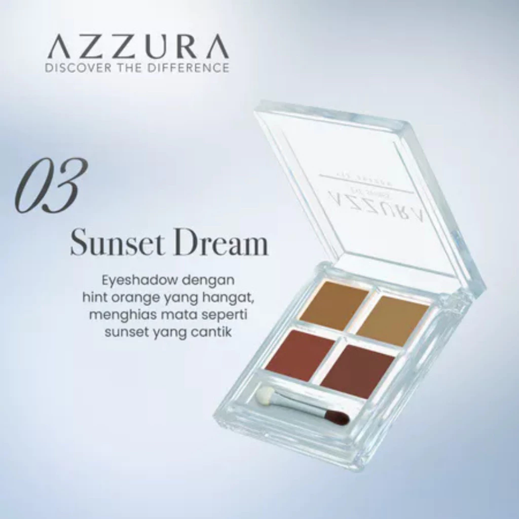 Azzura Luminous Glaze Eyeshadow Palette 6G - Gambar 3