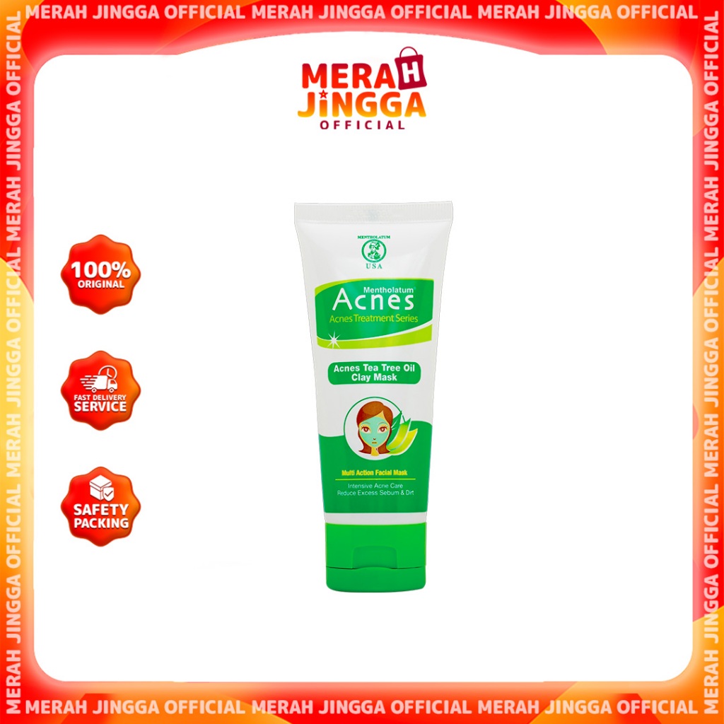 Acnes Tea Tree Oil Clay Mask 50gr / Merah Jingga Official