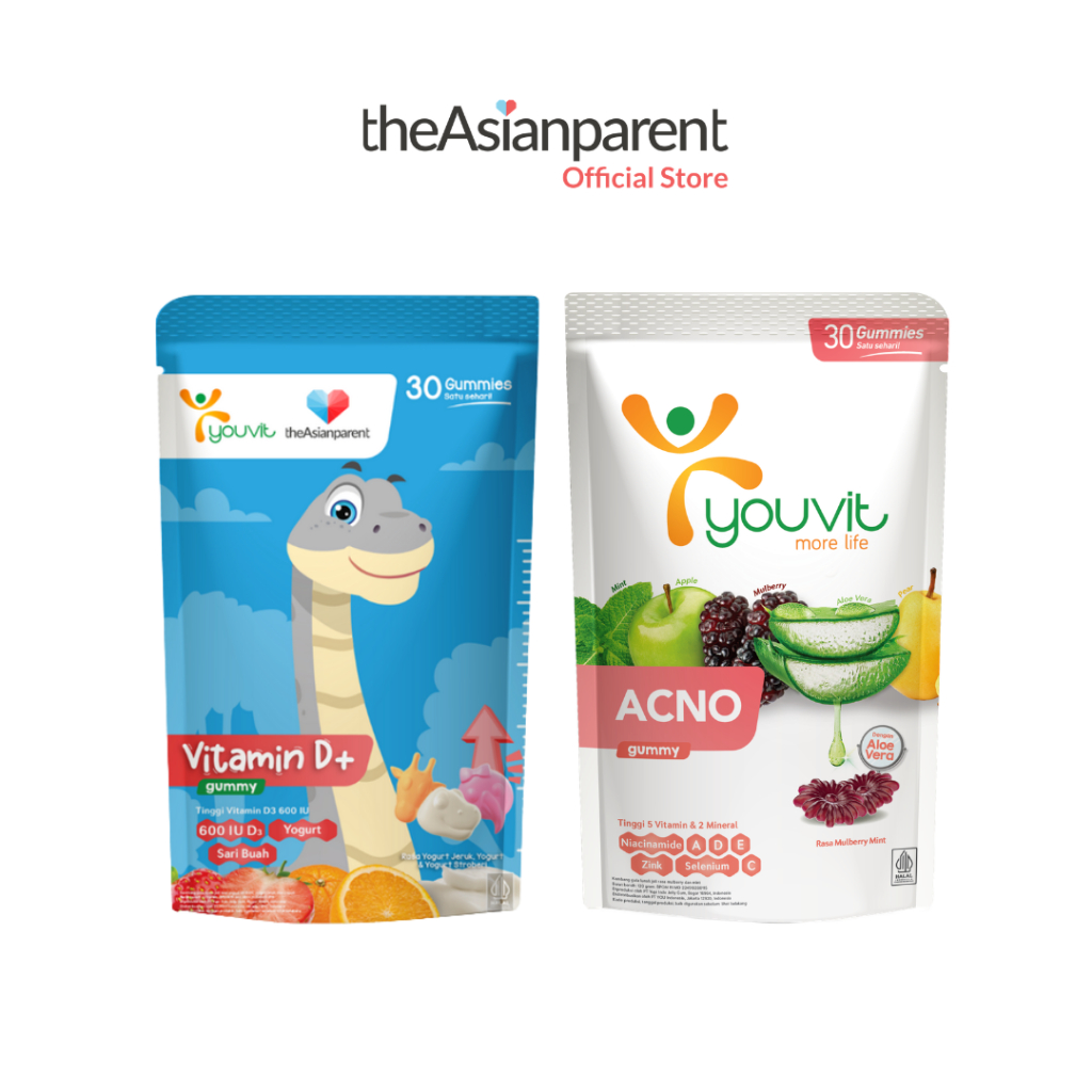 Bundle Vitamin D+ Kids Youvit x theAsianparent + Niacinamide AcNO 30 Days / Daily Protect & Glow Bundling Vitamin Ibu Anak - Gambar 2