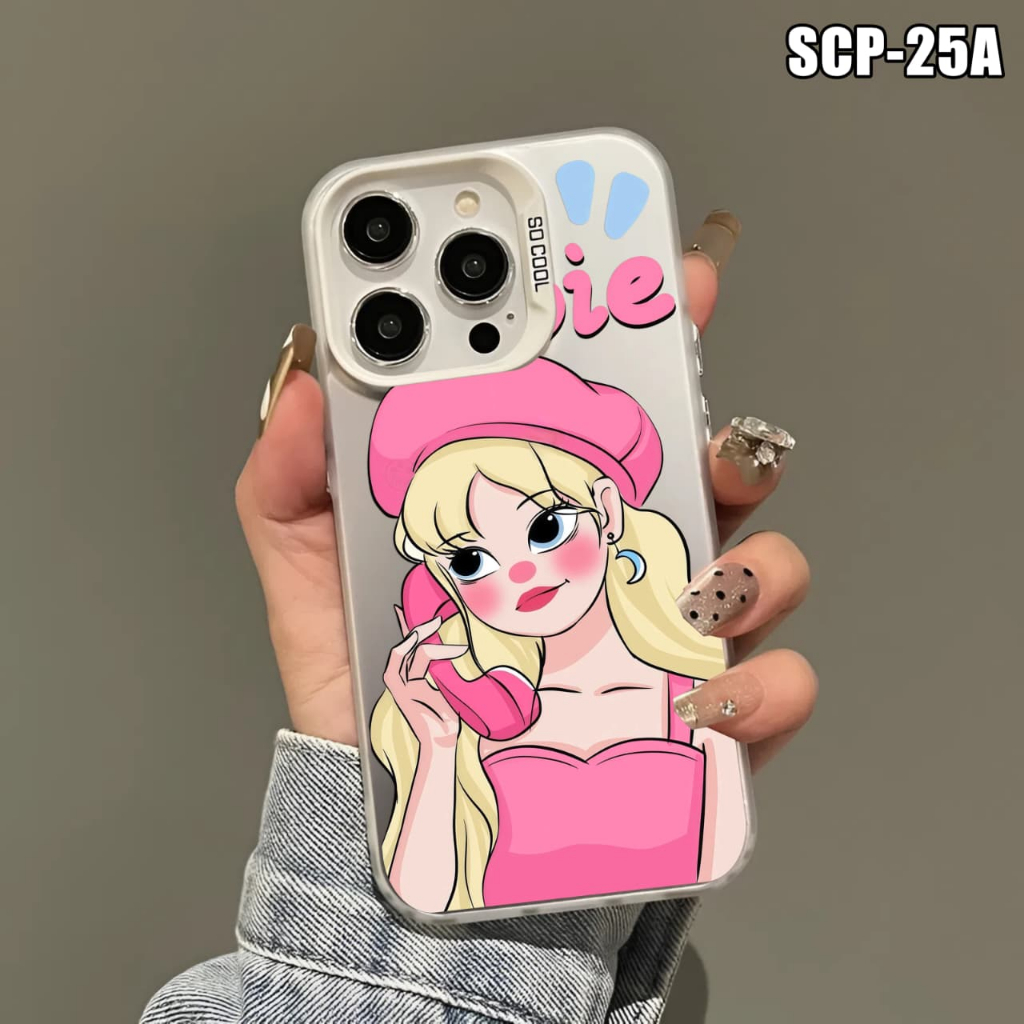 Casing Gambar Barbie Girl Series Kompatible for Realme 11 4G Realme 11 Pro Realme 11 Pro Plus Realme 12 5G Realme 12 Pro Plus  5G Realme 13 4G Realme 13 Plus Case Hologram Gambar Barbie Fashionable dan Nyaman Digenggam SCP-25 - Gambar 2