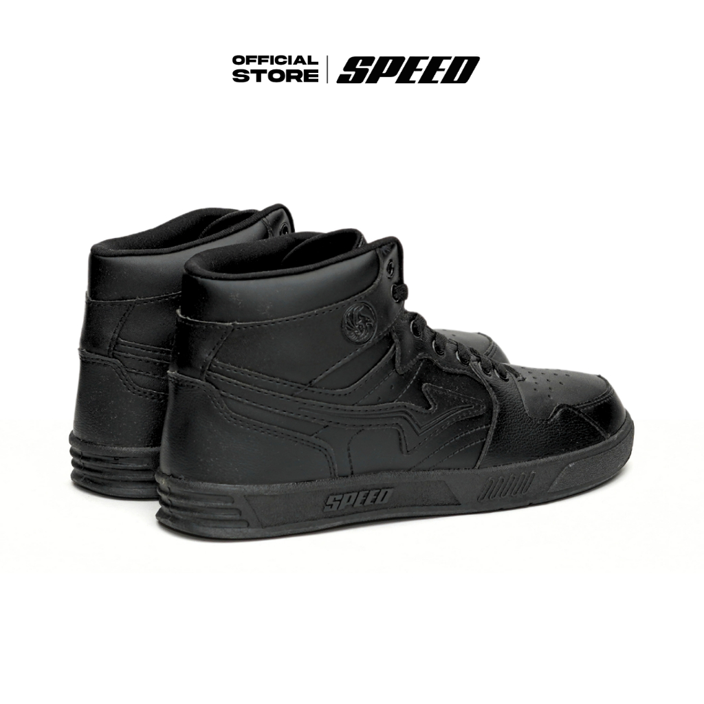 Speed - Royal Hi Koko - Sepatu Sneakers Sekolah Formal Hitam pria wanita dewasa Uk 37-42 - Gambar 4