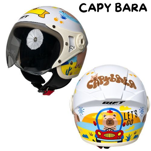 J.Steady - GIFT Helm Anak Karakter Kartun Motif CAPY BARA Terbaru SNI Usia 2345678 Tahun