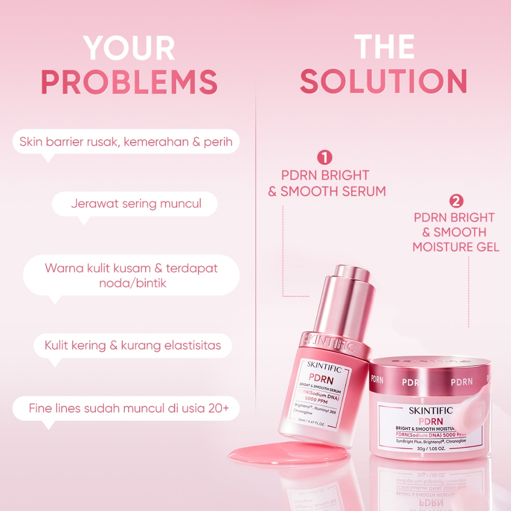 [NEW] SKINTIFIC / 2PCS PDRN Glass Skin Set / Serum + Moisturizer - Bright & Smooth Brightening / Barrier Repair / Renewal Anti-aging / Skin Glowing Combo Tekstur halus & radiant look - Gambar 3