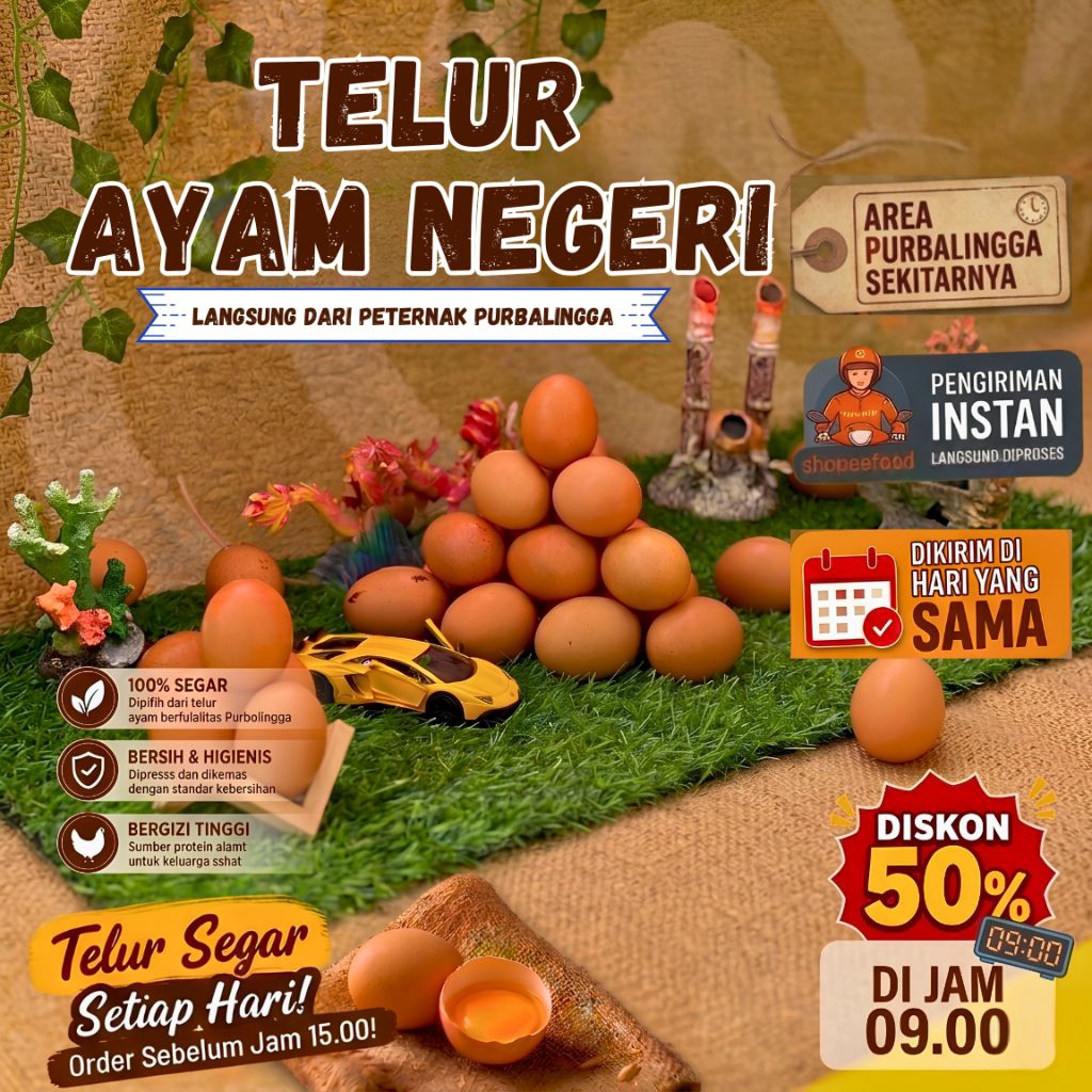 Telur Ayam Fresh 1 Kg Purbalingga