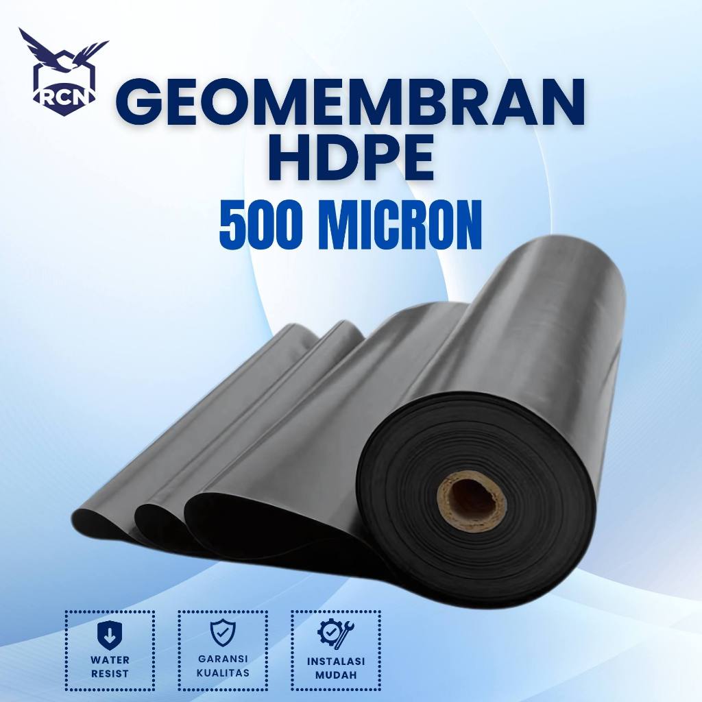 Geomembran HDPE 500 Micron ukuran Custom Harga per 1 meter (1M x 1M) - Anti Bocor, Tahan UV, Kuat & Aman - Gambar 2