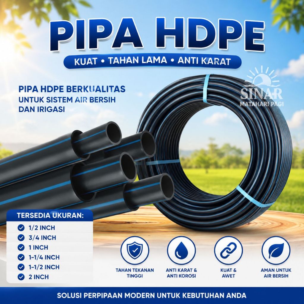Pipa Hdpe 3/4 ( 25 MM ) inch jual per meter