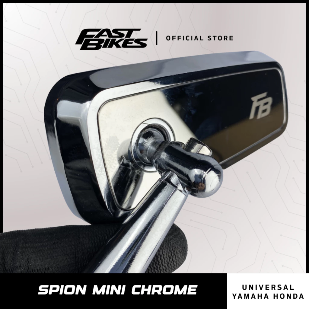 (PROMO TERBATAS) Fastbikes - Spion Carbon Universal Hitam Chrome Mini Nmax Aerox Beat 3229B-70 - Gambar 4