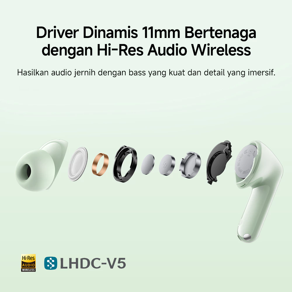 Xiaomi Redmi Buds 8 | Driver 11mm untuk Suara Detail & Bertenaga | Noise Cancellation Wide-band hingga 4kHz | Triple Mic dengan AI Noise Reduction hingga 12m/s | Baterai Tahan Lama Hingga 44 Jam [Xiaomi Official Store] - Gambar 3