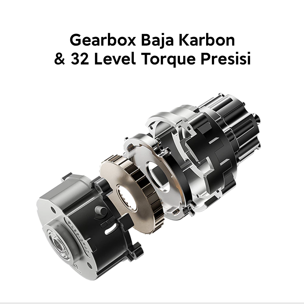 Xiaomi Mijia Brushless Cordless Drill 2 / Motor Brushless Performa Tahan Lama / Baterai Tahan hingga 200 Pengeboran Sekali Charge / Gearbox Baja Karbon & 32 Level Torque Presisi / Bit Lengkap Self-locking Chuck [Xiaomi Official Store] - Gambar 4