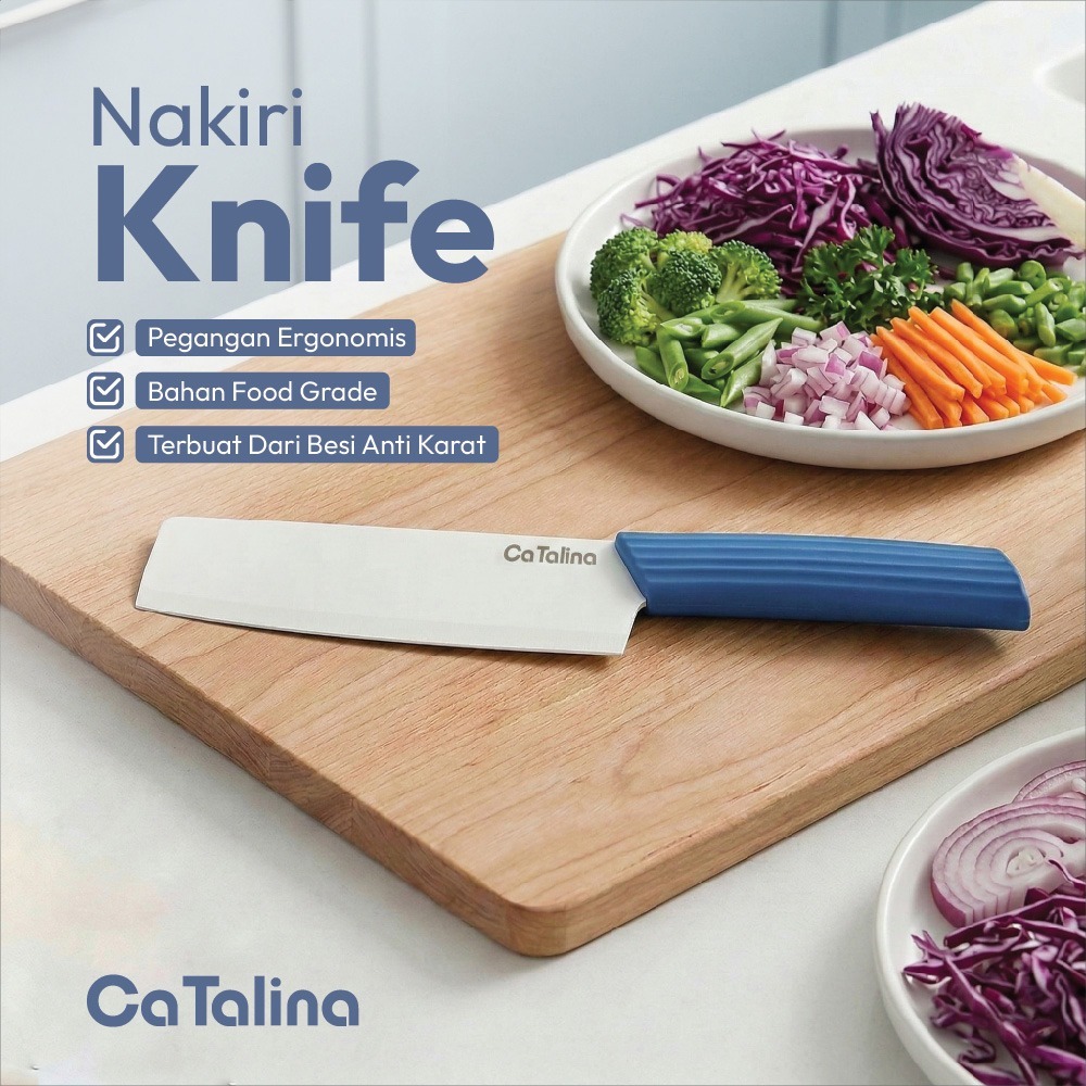Pisau Dapur Stainless Steel Tajam dan Ergonomis - Gambar 4