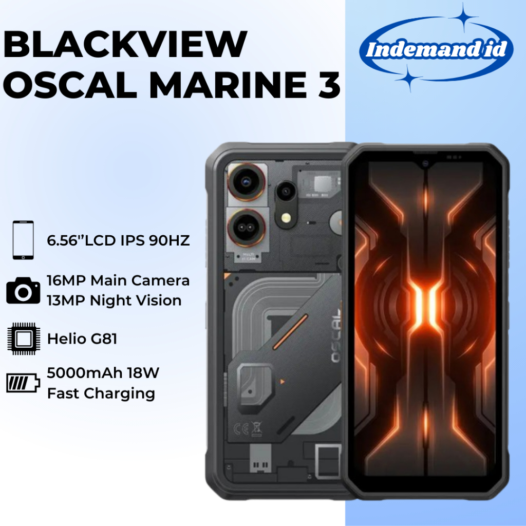 Blackview Oscal Marine 3 6.56''LCD IPS 90HZ Helio G81 5000mAh 18W 13MP Night Vision