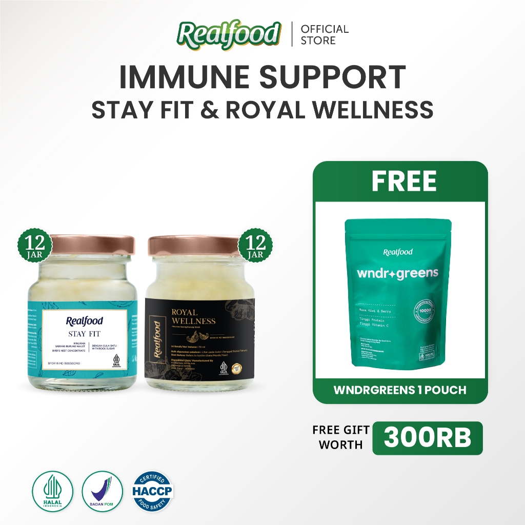 Realfood Bundle Immune Support Stay Fit dan Royal Wellness Minuman Sarang Burung Walet - Gambar 2