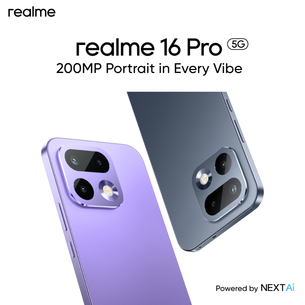 realme 16 Pro 5G 12GB+14GB*|256GB (200MP LumaColor Camera | Golden Focal Portrait Camera | Dimensity 7300-Max 5G Chipset | 7000mAh Titan Battery + 80W Ultra Charge) - Gambar 2