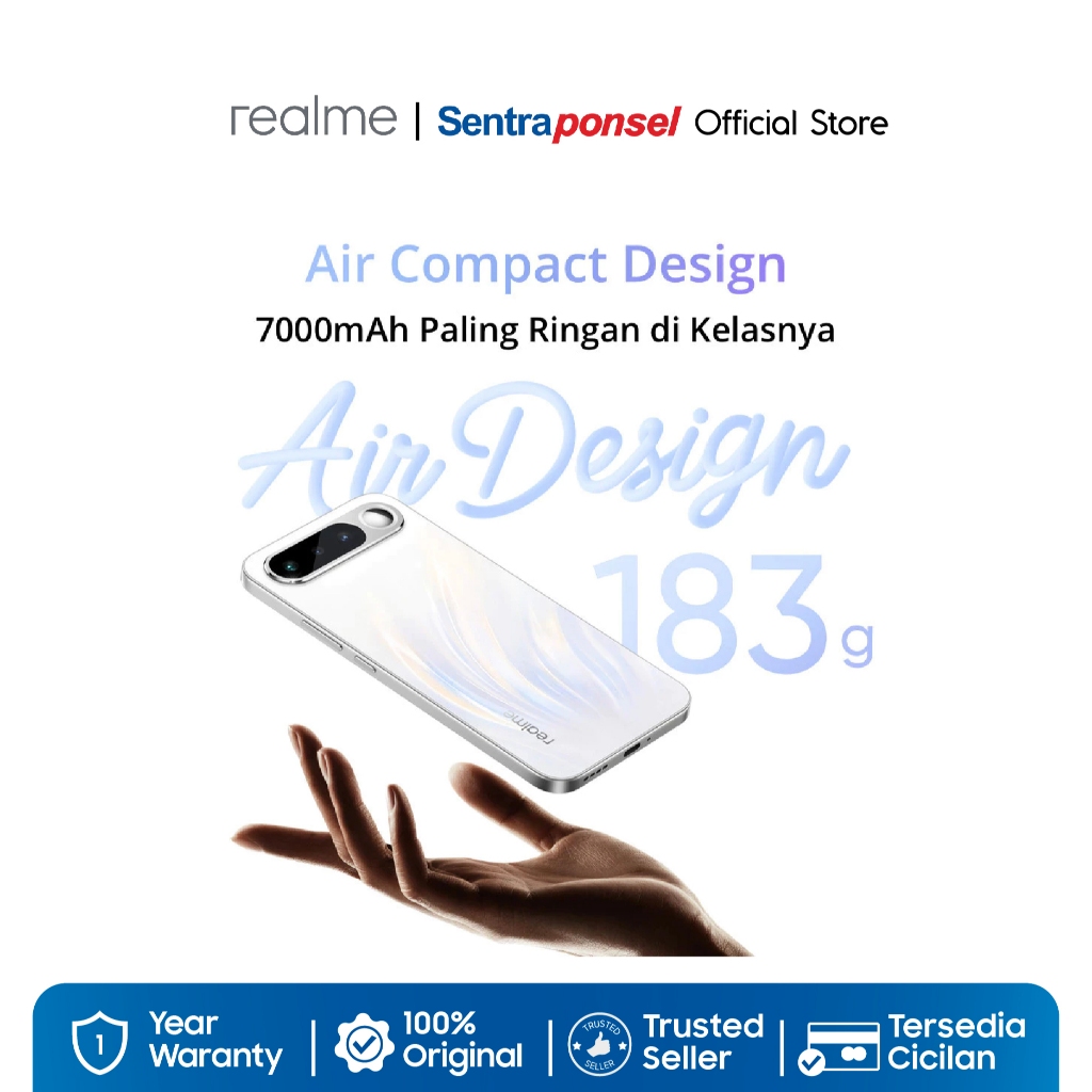 Realme 16 5G 8GB/256GB 12GB/256GB Air design 50MP Front & Sony Rear AI Cameras Selfie Mirror - Gambar 4