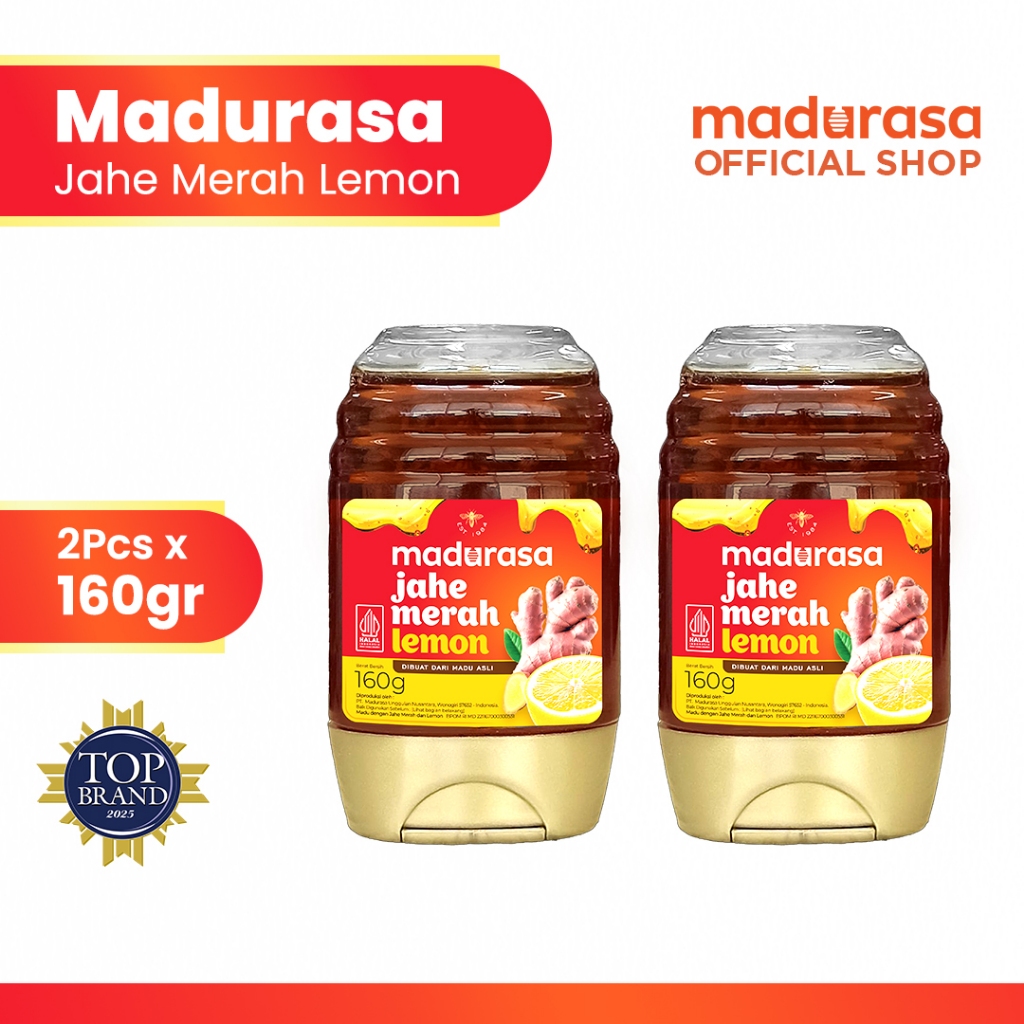 Madurasa Jahe Merah Lemon Botol PET 160Gr (2) - Madu Murni - Gambar 3