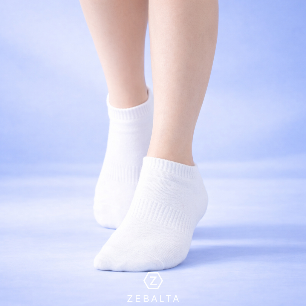 ZEBALTA - Kaos Kaki Pendek Karet Tengah Tebal Pria Wanita - Gambar 2