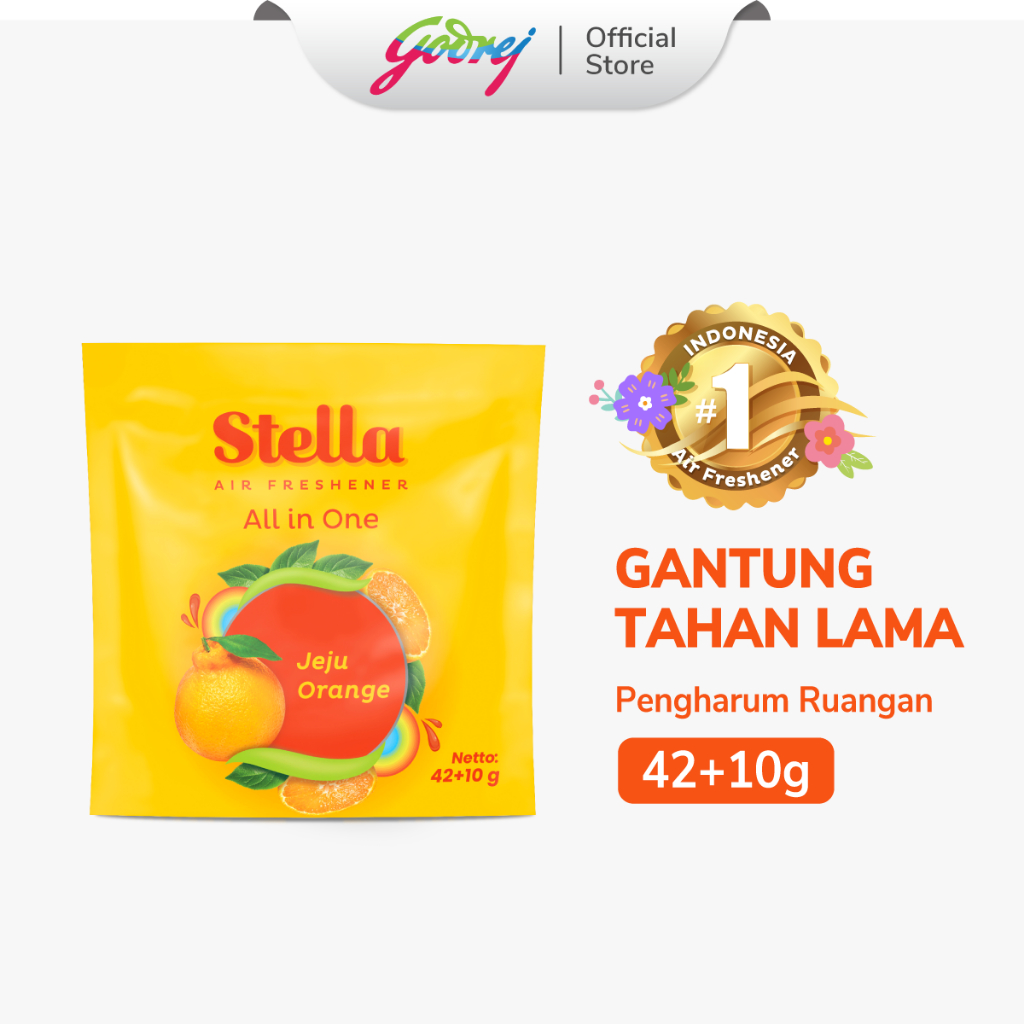 Stella All In One Jeju Orange 42+10gr - Pengharum Ruangan