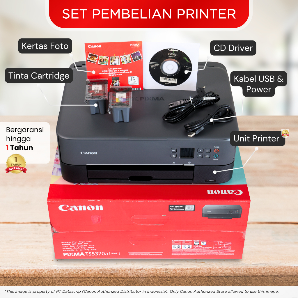 FixPrint Printer Canon TS5370A Hitam Black - Duplex Wifi All In One Print Scan Copy Wireless - Cetak Bolak Balik - Gambar 2