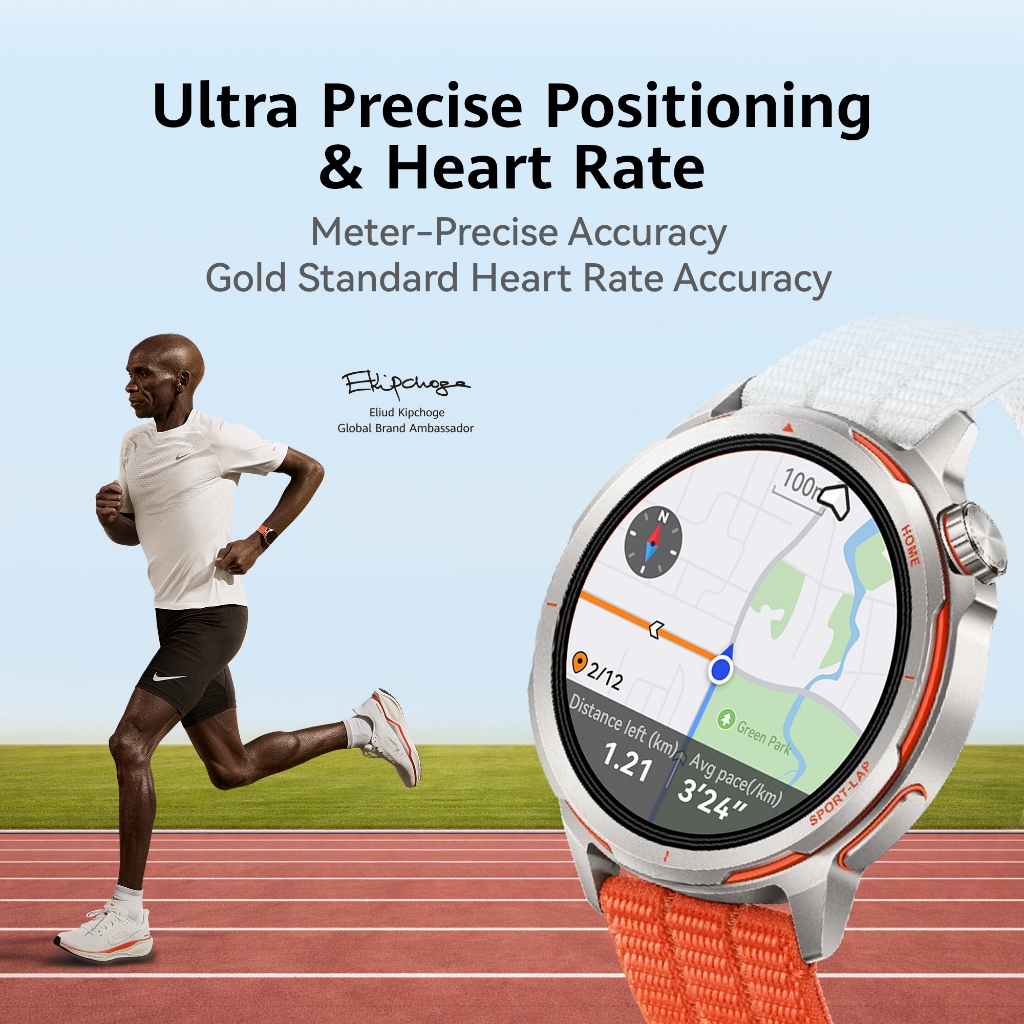[8.8 s/d 20%*] HUAWEI WATCH GT Runner 2 Smartwatch l Ultra-Precise Positioning & Heart Rate l Intelligent Marathon Mode l Slim with Titanium - Gambar 4