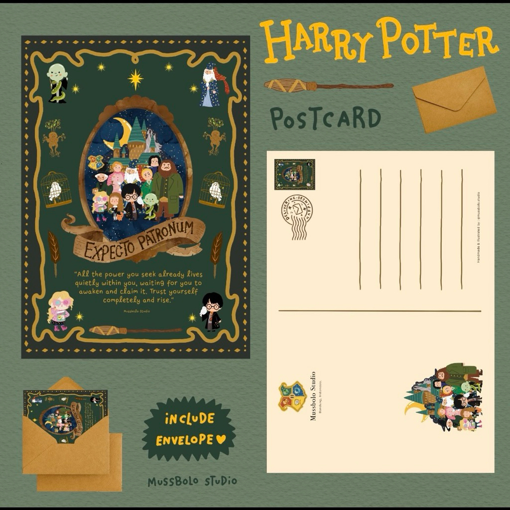 Harry Potter Postcard 2 sides | Luna Lovegood Postcard | Harry Potter ...