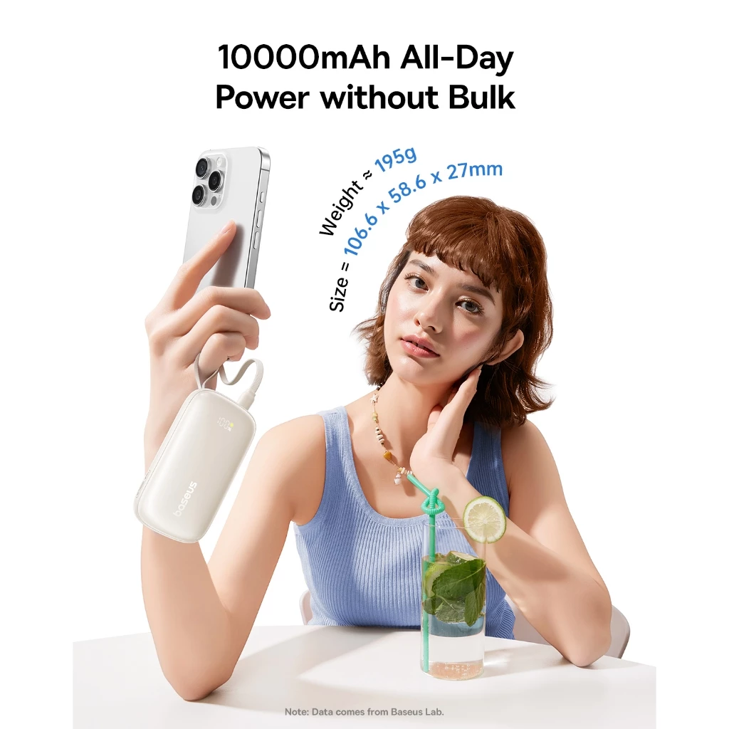 Baseus 45W EnerFill FC21 Qpow 3 Ultra Digital Display Power Bank with Detachable Cable 10000mAh/20000mAh With CCC - Gambar 3